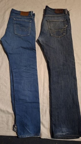 Men EDWIN Jeans Black Denim 30