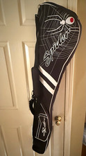 Spider Golf Club carry travel Bag Black/White Polyester Zip Shoulder Strap NWOT