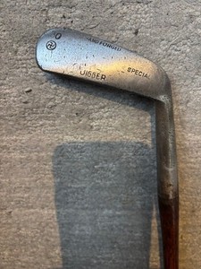 Rare Jigger with unusual cleek markings hickory shaft golf club