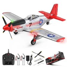 WLtoys XK A280 RC Airplane, P51 Mustang 4 Channel RC Plane with Lights, 6G/3D...
