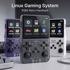 R36S Retro Handheld Video Game Console Linux System 3.5 Inch IPS Screen R35s Pro