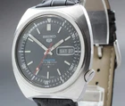Vintage 1968【N MINT】SEIKO 5 Sports 6119-6020 Black Dial 21J Automatic Mens Watch