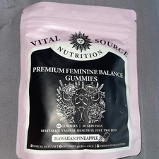 New Vital Source Nutrition Premium Feminine Balance Gummies Hawaiian Pineapple