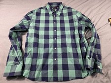 Camisa con botones UNTUCKit para hombre XL ajuste regular azul verde Bonarda cuadros búfalo