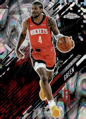 2025-26 Topps Chrome #GT-8 Jalen Green Go Time Wave Ray Refractor