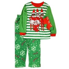 Elf On The Shelf Kids Christmas Soft Fleece Pajama and Socks Set, Size M 8/10