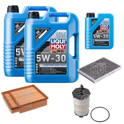 FEBI Inspektionspaket 11L LIQUI MOLY 5W-30 Longtime High Tech für Audi A4