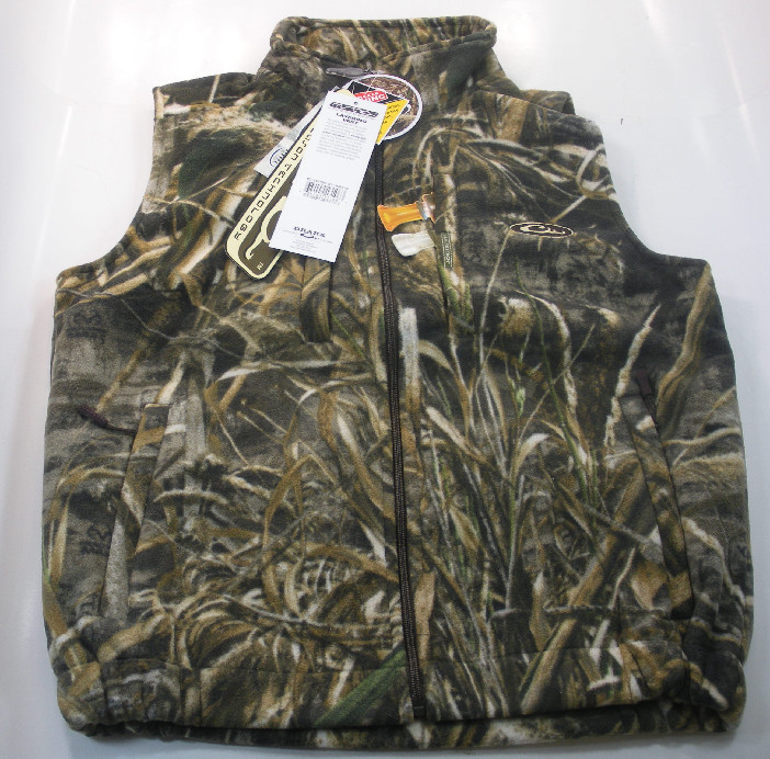 Drake Waterfowl DW1600-015-2 Max5 Camo Fleece Vest Medium