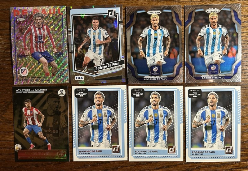 x12 Lot Rodrigo De Paul Argentina Donruss Cubic Wave Refractor Prizm Topps