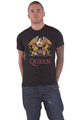Official Queen Classic Crest T-Shirt XL Black