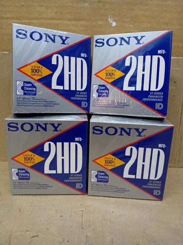 40 Mfd , 4 Scatole da 10  ( floppy-disk) SONY-2HD 3,5 pollici 1,44MB Nuovi
