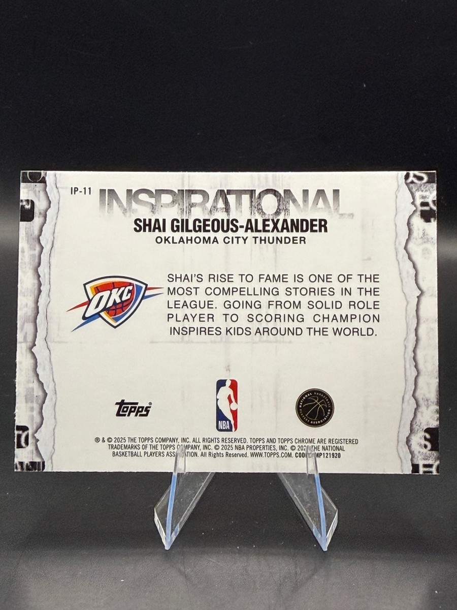 Shai Gilgeous-Alexander 2025-26 Topps Chrome Inspirational #IP-11
