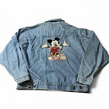Vintage 90s Mickey Mouse Jerry Leigh Denim Jacket Size Medium