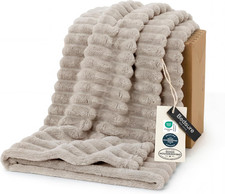 Bedsure Soft Beige Throw Blanket for Couch Decor Gifts 50"X60"