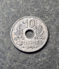 1944 France Vichy State 10 Centimes Coin
