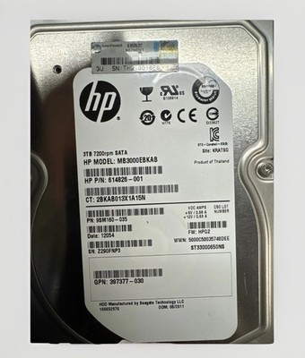 7x HP 3TB 7200RPM 3.5'' SATA Enterprise Hard Drives MB3000EKBAB ST33000650NS