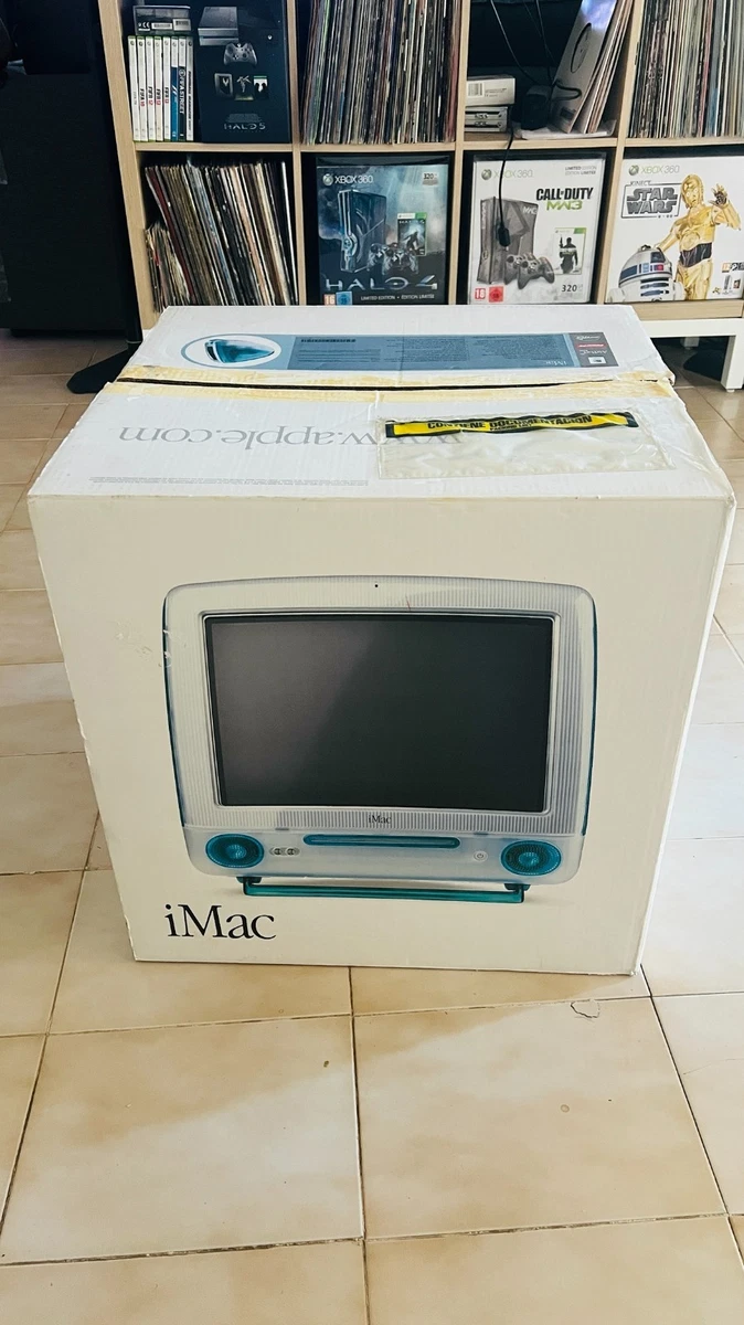 Apple iMac G3 Blueberry 350MHz (2000) – Near Mint – Complete in Original box