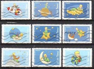 FRANCE 2026. LE PETIT PRINCE. 9 TIMBRES DIFFERENTS OBLITERES. LOT ADH 3