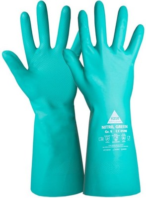 1 Paar Hase  Nitril green Chemikalienhandschuhe Nitrilhandschuhe
