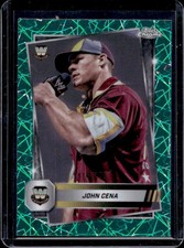 2025 Topps Chrome WWE John Cena Teal Lazer Refractor #/175