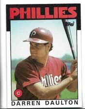 DARREN DAULTON 1986 TOPPS ROOKIE CARD NEAR MINT+ CONDITION. rookie card picture
