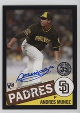 2020 Topps 1985 Topps Baseball Black 6/199 Andres Munoz #85A-MU Auto 11p9