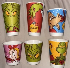 McDonald's 2025 Grinch Coffee Cups Set Of 6