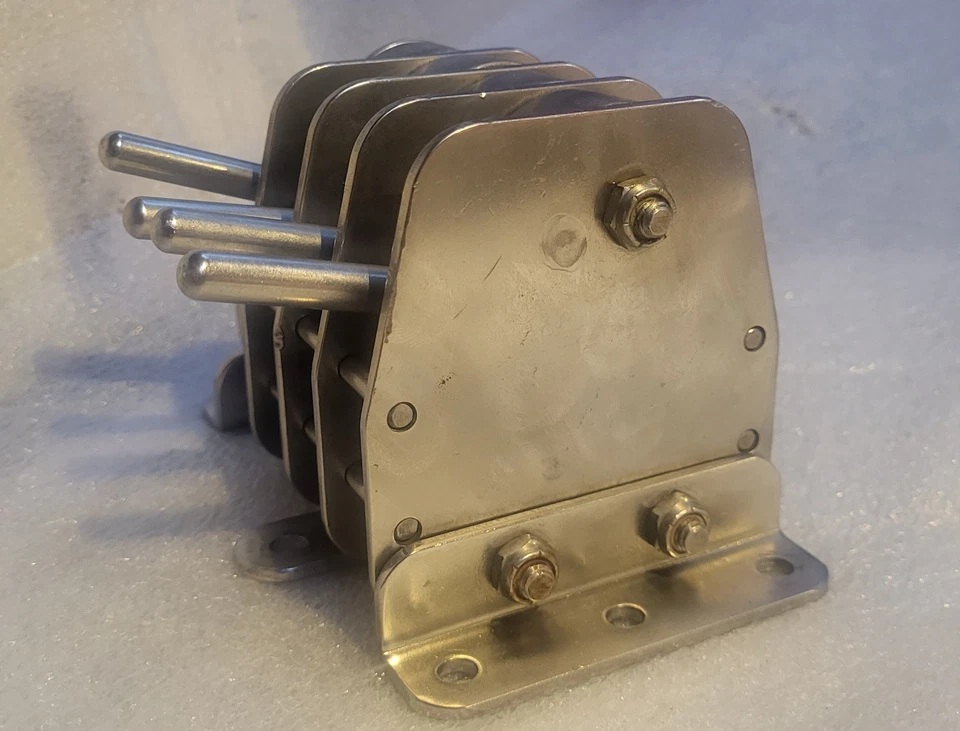 Embrague de cuerda cuádruple a 5/8" línea Schaefer piezas de velero de acero inoxidable/aluminio Foto 4 de 4