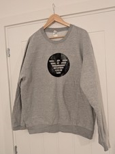 Vintage-style grey Emporio Armani style sweatshirt / crew neck jumper in XXL