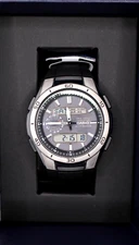 CASIO WAVE CEPTOR WVA-M650-1AJF Solar Atomic Radio Analog Digital Watch 10BAR