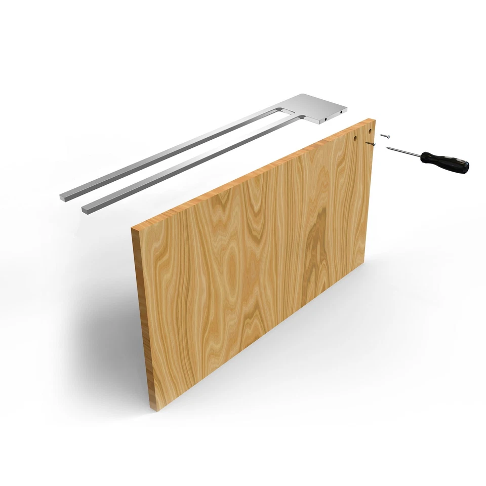 Handtuchhalter Slim mit zwei Stangen für Waschtisch,schwarz, Aluminium - Bild 4 von 4