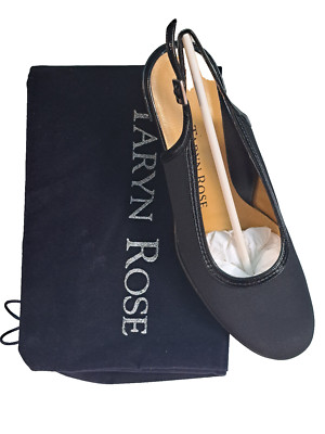 Taryn Rose Damen-Schuh mit italienischem Slingback-Absatz aus schwarzem Satin