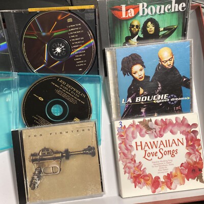 Assorted CDs Music Lot of 8 Led Zepp , PinkF, La Bouche ,Hawaii LoveSee Pictures