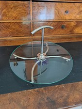 Plat de service avec poignée , en laiton argenté pour fromage , fruit ,gâteau