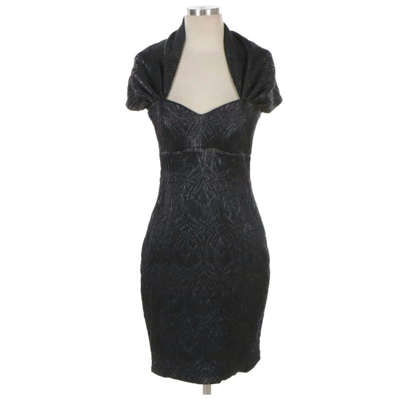 Custom Black Shimmery Textured Cocktail Dress from Real Housewife Sonja Morgan-image