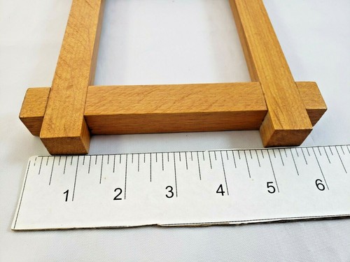 Cornice portafoto vintage in legno fatta in casa rustica fatta a mano - Foto 3 di 4