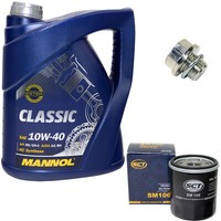 MotoröL ÖLfilter SM106 10W40 5Liter + ÖLablassschraube FüR Suzuki Grand Vitara