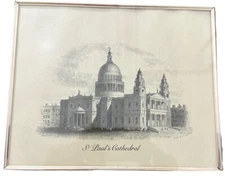 Original St Paul’s Cathedral London Judges Framed Etching 1939