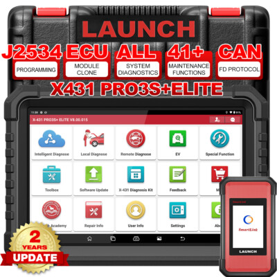LAUNCH X431 PRO3S+ ELITE SmartlinkC KFZ OBD2 Diagnosegerät J2534-Programmiertool