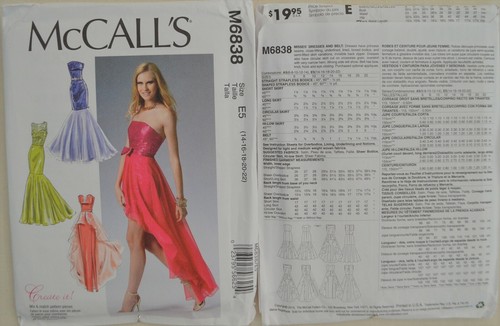 McCalls 6838 - Misses' Evening wear 