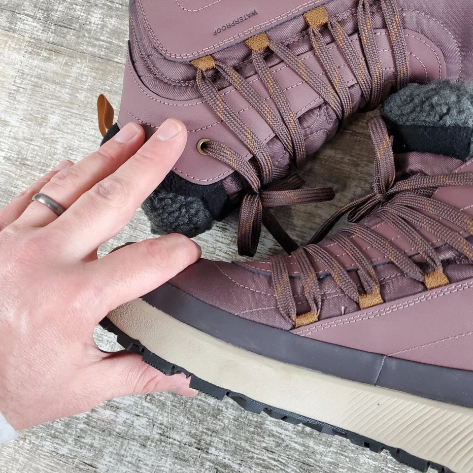 Columbia Red Hills Omni-Heat Womens Snow Boots Sz 6.5 Basalt Camel Brown Winter - Image 2 of 4