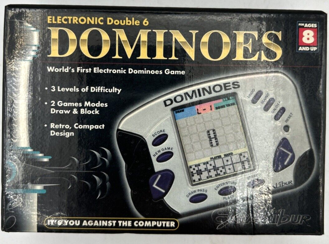 Double 6 Dominoes Excalibur Electronics 405 Electronic Handheld Game Tested