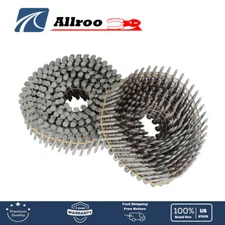 New 3600Pcs 1-1/4"x0.092" Hot-Dipped Galvanized Ring Coil Siding Nail Round Head