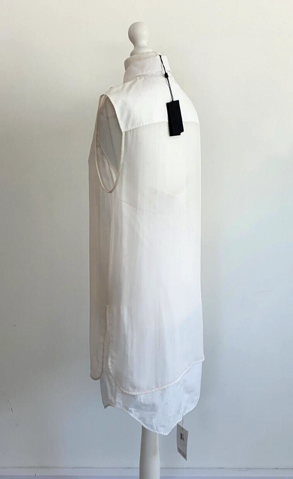 Новый Alexander Wang, рубашка платье, Великобритании 8/10, маленький, белый, 100% шелк, новый с этикетками - Изображение 3 из 4