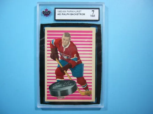 1963/64 PARKHURST HOCKEY CARD #83 RALPH BACKSTROM KSA 7 NM SHARP!! 63/64 PARKIE