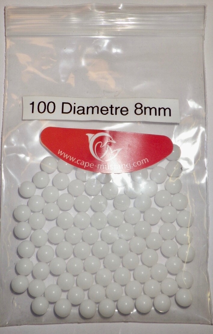 Billes Delrin 8 mm pour poulie Ronstan Harken et Selden de bateau