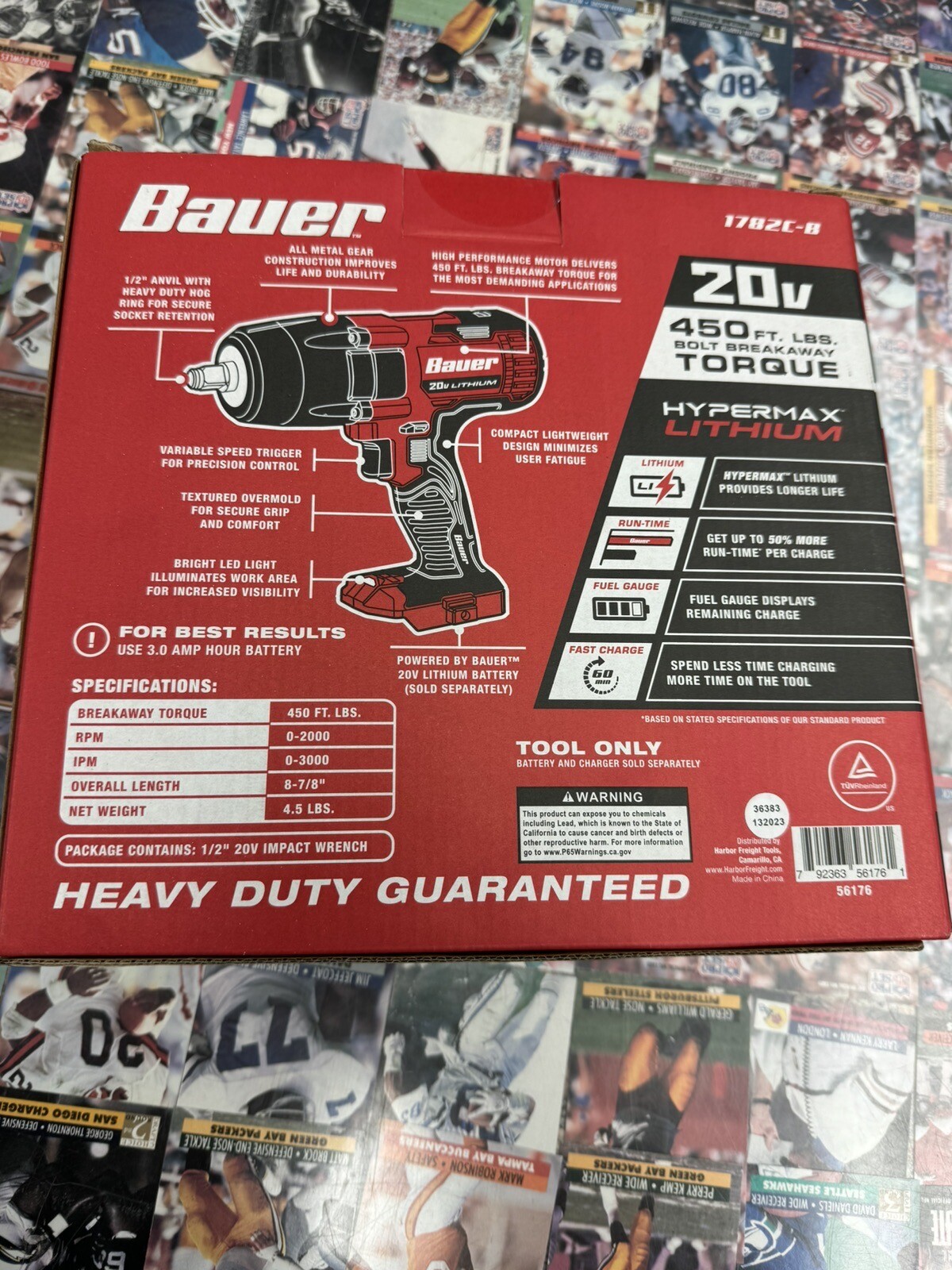 Bauer 1782CB 20V Hypermax Lithium 1/2” Impact Wrench Tool Only New