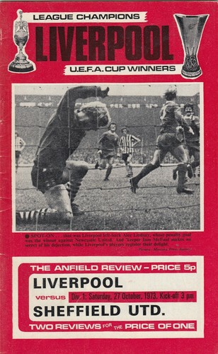 Liverpool v Sheffield United 1973/4 (27 Oct) | eBay