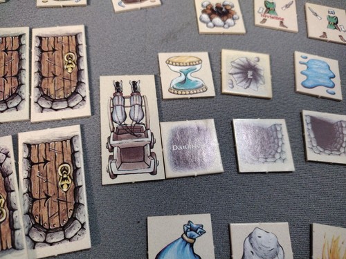 Dragon Strike Board Game 1993 Complete Set 43 Replacement Cardboard Markers - Picture 11 of 11