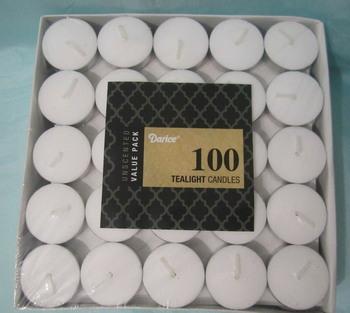 Aloha Bay Coconut Wax Tea Lights In Cups Unscented Cream -- 12 Candles